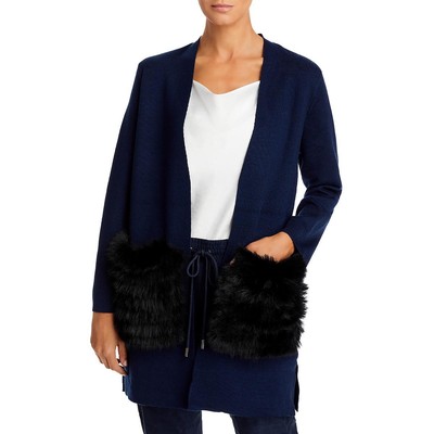 

Kobi Halperin Womens Andy Navy Knit Faux Fur Cardigan Sweater Jacket  BHFO 2013