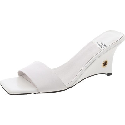 JC Play by Jeffery Campbell Womens White Wedge Sandals 7.5 Medium (B,M) 2188
