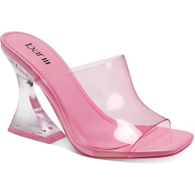 Женские сандалии без шнуровки Bar III Cherr Pink Slip On Mule Shoes 8.5 Medium (B,M) BHFO 1318