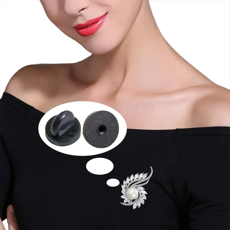 Lapel Pin Rubber Backings, Butterfly Clutch Backings PVC Rubber Backs Keepers fo
