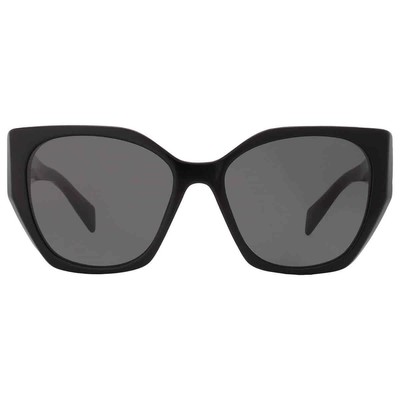 Pre-owned Prada Grey Butterfly Ladies Sunglasses Pr 19zs 1ab5s0 55 Pr 19zs 1ab5s0 55 In Gray