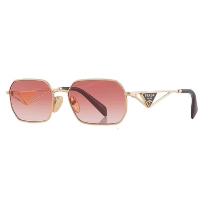 Pre-owned Prada Red Gradient Geometric Ladies Sunglasses Pr A51s 5ak40c 58 Pr A51s 5ak40c