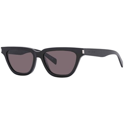 Pre-owned Saint Laurent Dark Grey Smoke Cat Eye Ladies Sunglasses Sl 462 Sulpice 001 53 In Gray