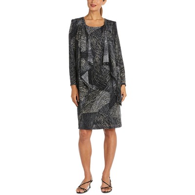 

Женское платье с драпировкой и принтом R-M Richards для работы плюс BHFO 9234, Black/taupe