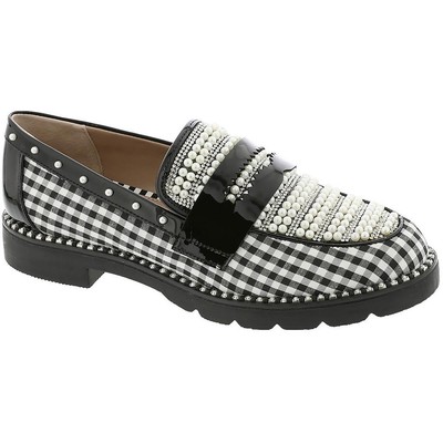 Betsey Johnson Womens Darian Black Loafers Shoes 5.5 Medium (B,M) BHFO 2501