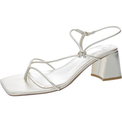 

Marc Fisher LTD Женские кожаные туфли на каблуке Chiara с металлизированным ремешком BHFO 4363, Золотой, Chiara