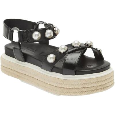 

Женские черные сандалии на платформе Karl Lagerfeld Paris PAZYA 9.5 Medium (B,M) 7531, Черный