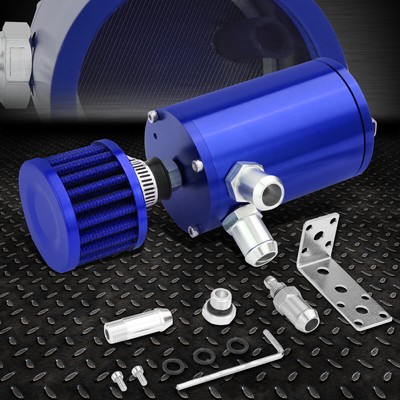 АЛЮМИНИЕВЫЙ РЕЗЕРВУАР ДЛЯ УЛАВЛИВАНИЯ МОТОРНОГО МАСЛА ОБЪЕМОМ 100 МЛ 4.1X2.4 + ВОЗДУШНЫЙ ФИЛЬТР СИНЕГО ЦВЕТА