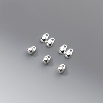 925 Sterling Silver Clamshell Bead Tips Calotte Ends Clam shell Knot Cover A5233