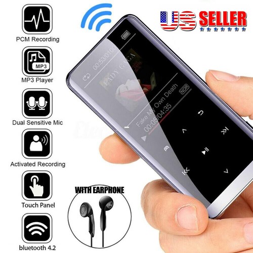 Bluetooth MP3 MP4 Player HiFi Lossless Sound FM Radio Music Voice Recorder USA