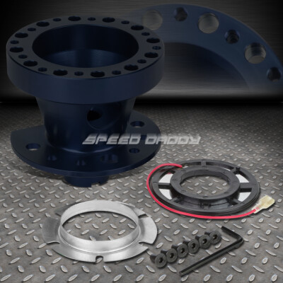 ДЛЯ 88-91 CIVIC 90-93 INTEGRA СИНИЙ АЛЮМИНИЕВЫЙ ПЕРЕХОДНИК СТУПИЦЫ РУЛЕВОГО КОЛЕСА С 6 ОТВЕРСТИЯМИ