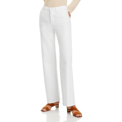 L?��Agence Womens Scottie White Denim Stretch Wide Leg Jeans 26 BHFO 0020