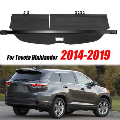 Cargo Cover Retractable Trunk Shield Shade Fit For Toyota Highlander 2014-2019