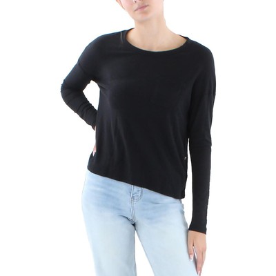 Standard James Perse Womens Black Crewneck Knt Pullover Top Shirt 0 BHFO 8594