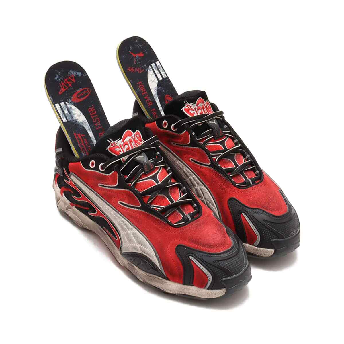 Pre-owned Puma 402453-01 A$ap Rocky  Inhale Distr Black Red (men's)
