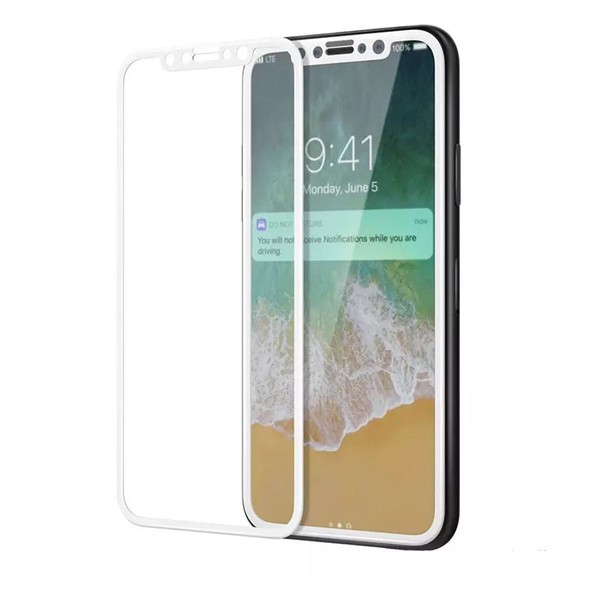 Protector Cristal Templado Completo 3D 4D con Curvo para iPhone X 5,8" PREMIUM - Imagen 4