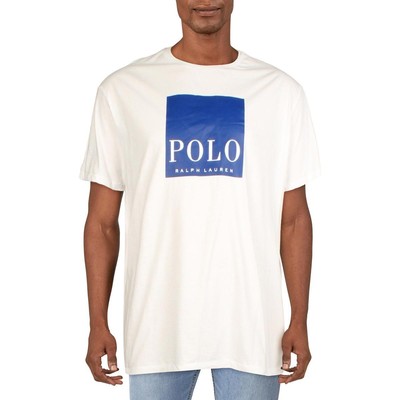 

Мужская белая хлопковая футболка с графическим логотипом Polo Ralph Lauren  BHFO 8662, Белый, 710866982007