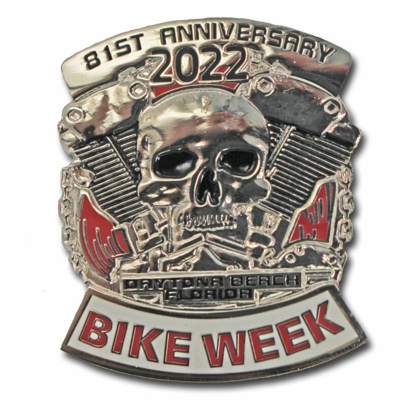 2022 Bike Week Daytona Beach Knucklehead Skull Pin