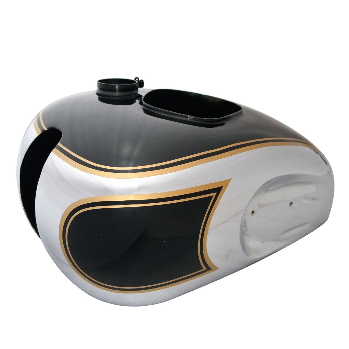 Fits Triumph Tiger T80 Gas Petrol Gas Fuel Tank Chrome & Black Painted with Cap