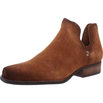 

ZODIAC Женские Коричневые Мягкие Кожаные Ботильоны Agatha Square Toe Slip On, Коричневый, H2297L1