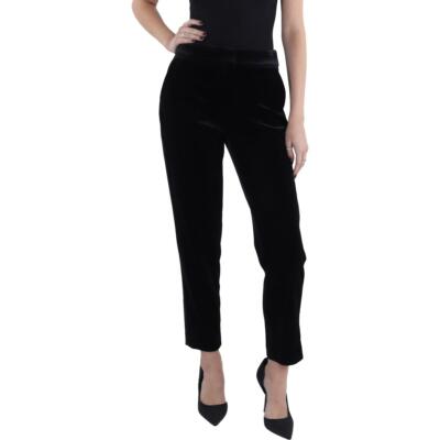 Женские бархатные брюки BCBGMAXAZRIA с боковыми карманами в полоску и прямыми штанинами BHFO 9311
