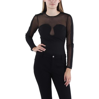 Боди BCB Generation Womens Illusion с длинным рукавом в смешанной технике BHFO 9745