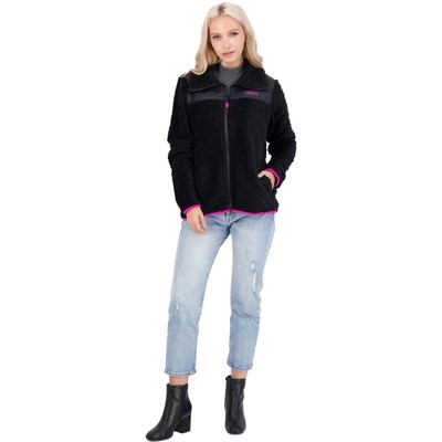 

Куртка из смешанной ткани из искусственной овчины Lucky Brand с воротником-стойкой, Черный, U520974B