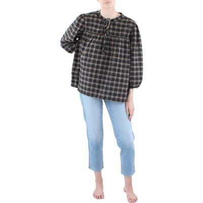 

Женская рубашка Barbour с разрезом и пышными рукавами BHFO 2416, Praline check
