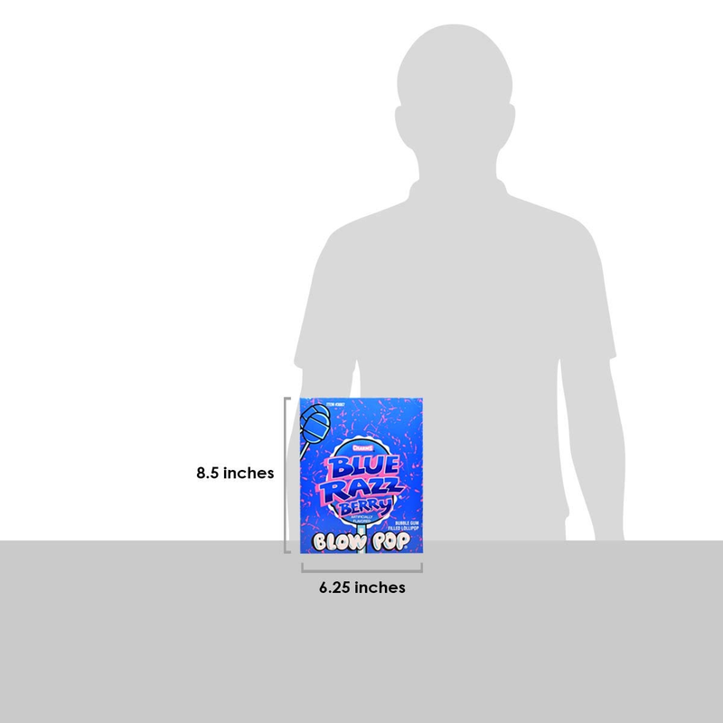 Blow Pops Blue Razz Berry Flavor 48-Count Box