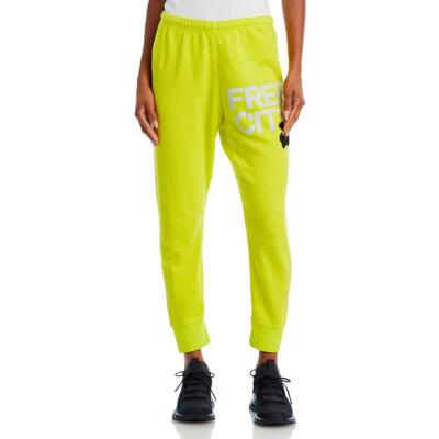 Free City Womens Yellow Fitness Lifestyle Cozy Sweatpants S BHFO 1646