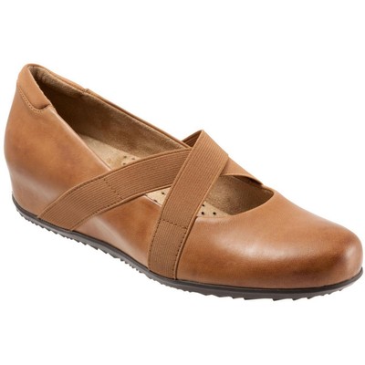 

SoftWalk Женские коричневые кожаные туфли Мэри Джейн Waverly 6 узкие (AA,N) BHFO 8189, Luggage, Waverly