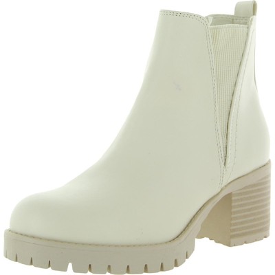 

Mia Womens Jody Ivory Lug Sole Ботинки Челси Каблуки 7.5 Medium (B,M) BHFO 2080, Bone burnap