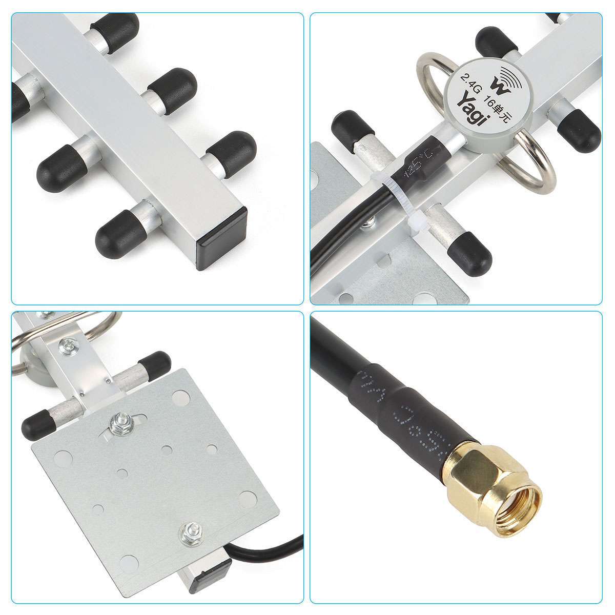 2.4G Yagi WiFi Antenna 25dBi Outdoor Directional Signal for Wireless Card Router