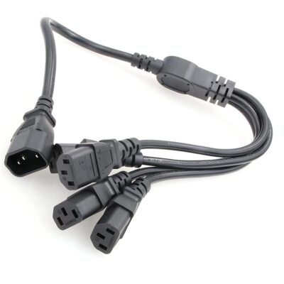 Y Splitter Power Cord IEC320 C14 to 4 x C13 10A 250V Extension Cable UPS PDU ...