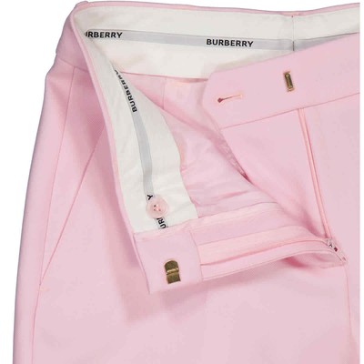 Pre-owned Burberry Ladies Pale Candy Pink Straight-leg Tailored Trousers