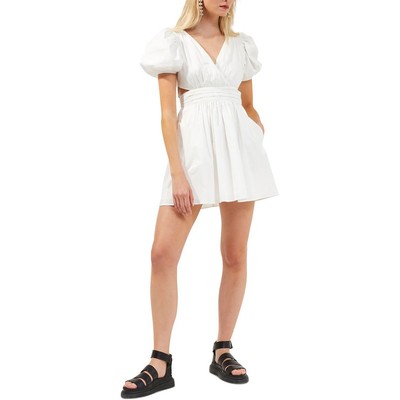 Женское белое плиссированное мини-платье-клеш French Connection Womens Rhodes 6 BHFO 0215
