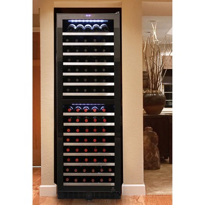 Vinotemp 155 Bottle Dual Zone Wine Cooler With Touch Screen 