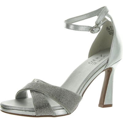 Naturalizer Womens Liz Beth 2 Silver Heels Shoes 7.5 Medium (B,M) BHFO 5578