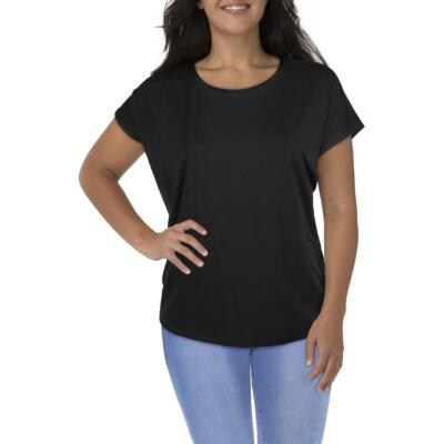 

Eileen Fisher Womens Dolman Tunic Tee Футболка Top Plus BHFO 8438, Черный
