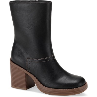 Женские ботинки Sun + Stone Denverr черного цвета до середины икры Shoes 9 Medium (B,M) BHFO 5375