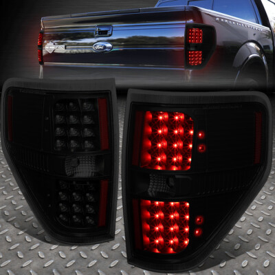 [ПОЛНЫЙ СВЕТОДИОД]ДЛЯ 09-14 FORD F150 ЗАДНИЙ ФОНАРЬ С ТОНИРОВАННЫМ КОРПУСОМ, СТОЯНОЧНЫЕ ФОНАРИ ЗАДНЕГО ТОРМОЗА