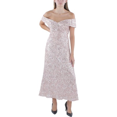 Женское розовое кружевное сутажное вечернее платье Xscape 10 BHFO 0163