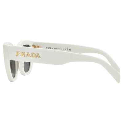 Pre-owned Prada Darl Grey Cat Eye Ladies Sunglasses Pr A09s 1425s0 53 Pr A09s 1425s0 53 In Gray