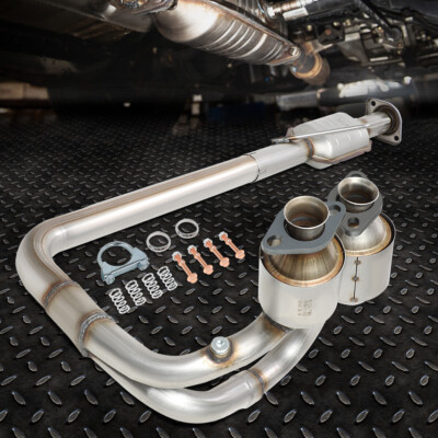 ДЛЯ 04-06 JEEP WRANGLER 4.0L OE STYLE КОМПЛЕКТ Y-ОБРАЗНЫХ ВЫХЛОПНЫХ ТРУБ С КАТАЛИТИЧЕСКИМ НЕЙТРАЛИЗАТОРОМ