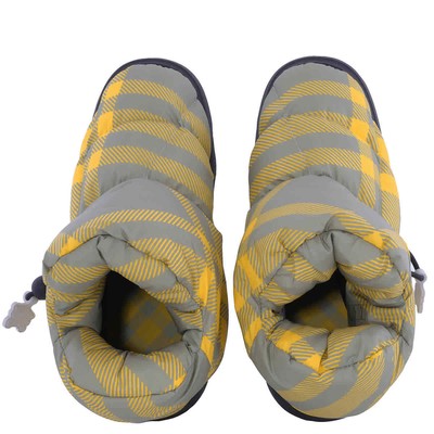 Pre-owned Burberry Check Drawstring Pillow Padded Snow Boots In Check Description