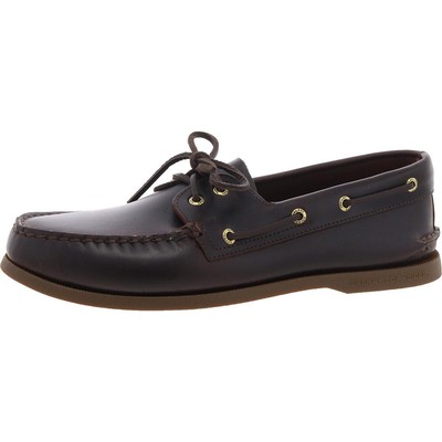 Sperry Mens Brown Leather Slip On Boat Shoes Sneakers 12 Medium (D) BHFO 2165