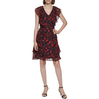 Женское черное шифоновое платье-футляр Tommy Hilfiger Petites 2P BHFO 0394