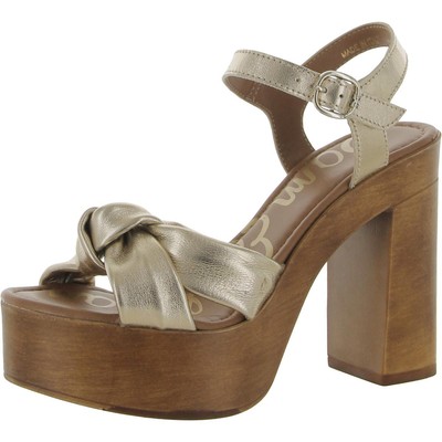 

Женские сандалии на платформе Sam Edelman Trista Gold 7 Medium (B,M) BHFO 6332, Champagne leather, Trista