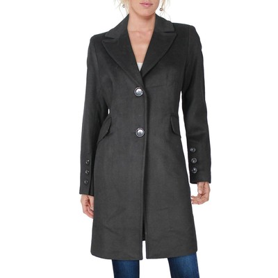 

Sam Edelman Womens Walker Black Lightweight Midi Wool Coat Outerwear  BHFO 1960, Черный, Walker