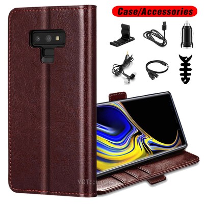 For Samsung Galaxy Note 9 Case Flip Leather Card Holder Wallet Cover Accessories